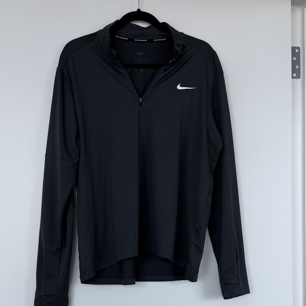 Nike Black Long-Sleeve Quarter-Zip Performance Top - Picture 2 of 8
